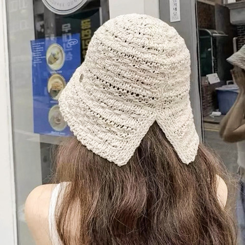 编织镂空出游开叉防晒帽渔夫帽