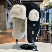 麂皮绒雷锋帽子女2026冬加绒加厚保暖棉帽骑车防寒东北防风护耳帽