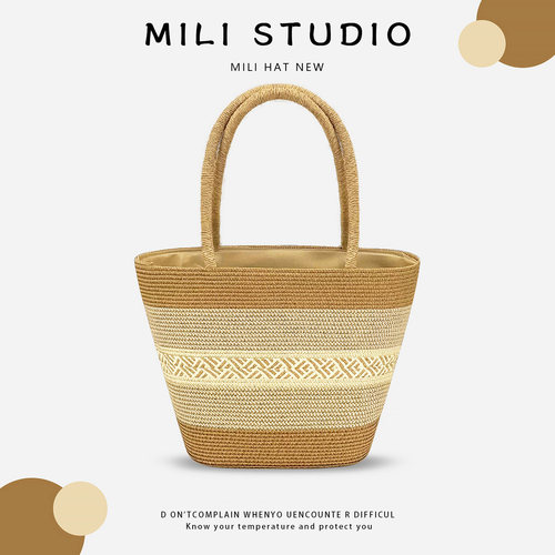 波西米亚草编大容量沙滩托特包女