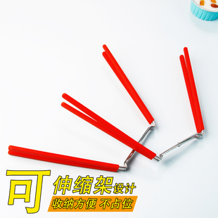 四爪不锈钢硅胶折叠烘焙工具蛋糕胚晾凉架新款戚风蛋糕倒扣冷却架