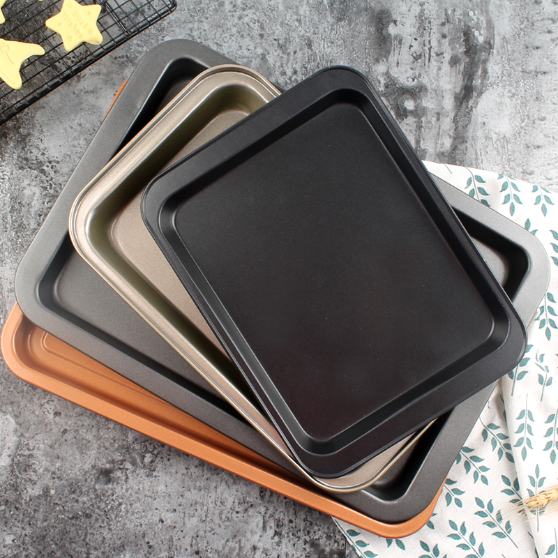 家用不粘烤盘长方形蛋糕面包饼干鸡翅牛轧糖托盘商用雪花酥模具