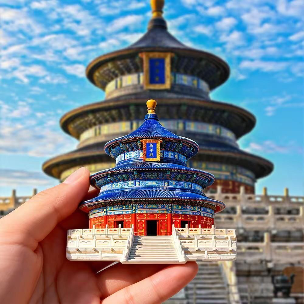 北京天坛祈年殿树脂浮雕冰箱贴