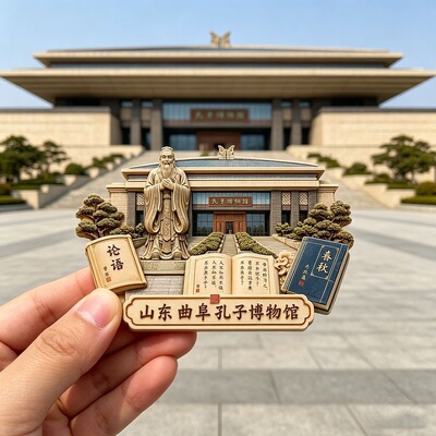 孔子博物馆文创浮雕磁吸冰箱贴
