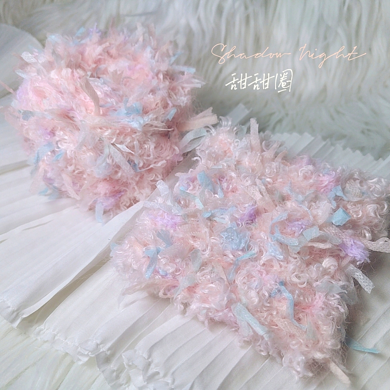 手混线【甜甜圈】软萌diy手编毛线团钩织包特色配线帽子衣服发卡