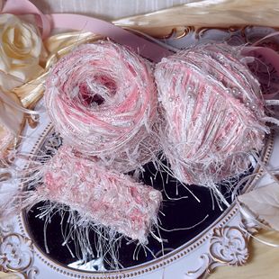 手混线【圆环之理】大珍珠幻闪重工风diy手编特色毛线团可编织包