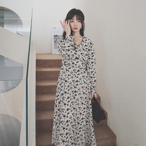 2022新款现货高腰显瘦碎花连衣裙166-8679P115K168图片