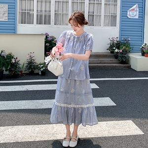 现货2025夏季绝美穿搭衬衫半裙套装166-2539P135K208图片