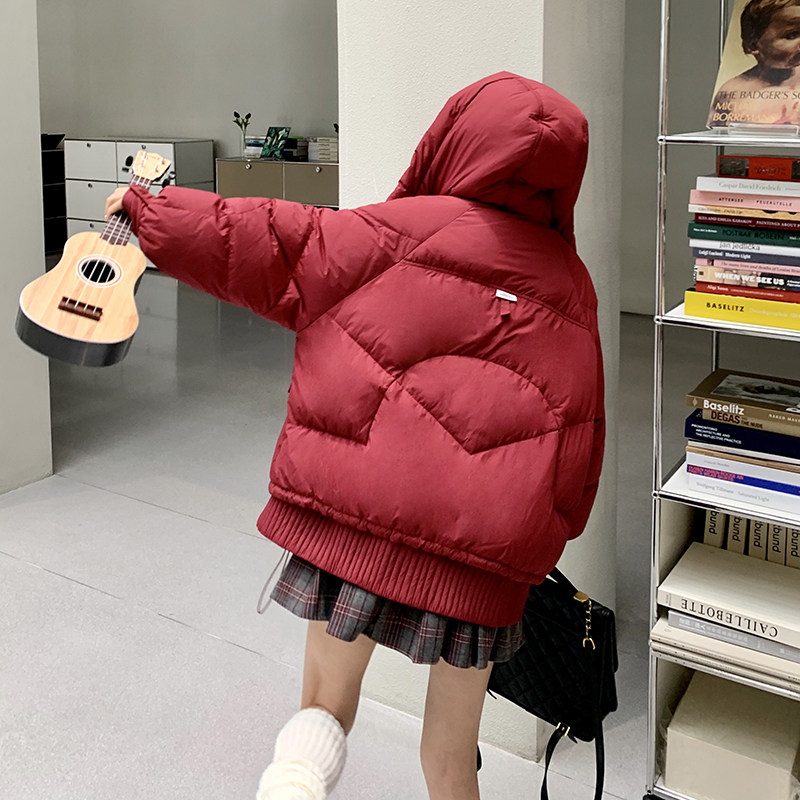 2025冬季新现货90绒学院风个性连帽设计感羽绒服166-6650P290K418,女装短外套,茜茜公主