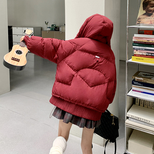 2025冬季新现货90绒学院风个性连帽设计感羽绒服166-6650P290K418图片