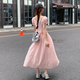 2025夏季新款现货显瘦蕾丝泡泡袖长款连衣裙166-2609P115K178，女装连衣裙，茜茜公主