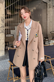 2022冬季新款现货韩版贴标西装款双面呢外套166-9937P238K358，女装毛呢外套，茜茜公主