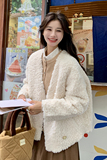 【】2023冬季新款现货羊羔毛短外套166-6626P165K248，女装短外套，茜茜公主