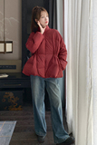 新中式国风盘扣红色短款羽绒服女冬2024年新款高级感超好看厚外套，女装羽绒服，茜茜公主