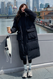 2024冬季新款现货黑色厚90绒宽松休闲羽绒面包服166-6652P340K498，女装羽绒服，茜茜公主