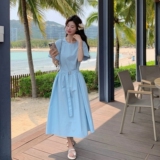 新款2025夏现货韩版休闲显瘦宽松长款连衣裙166-2535P125K188，女装连衣裙，茜茜公主