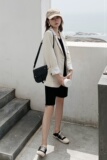 现货秋新款小西装外套休闲宽松减龄西服套装166-1038P145控198，女装西装，茜茜公主