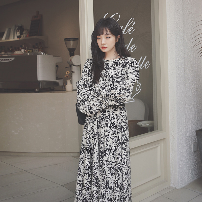 2022春季现货法式收腰显瘦长款连衣裙166-8681P120K178,女装连衣裙,茜茜公主