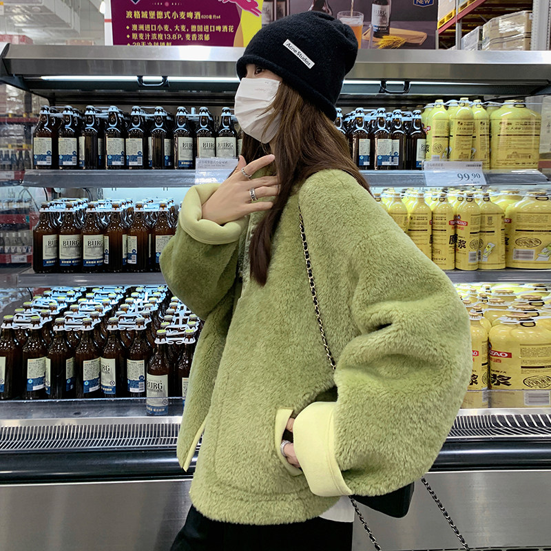 2025冬季新款现货两面穿羊羔毛短外套166-7760P195K298,女装短外套,茜茜公主