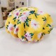 春日小黄花出口浴帽防水洗澡成人女款 淋浴可爱加厚双层防油烟ins