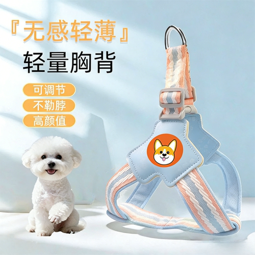 狗狗牵引绳胸背带背心式中小型犬泰迪柯基比熊遛狗绳牵狗绳狗链子