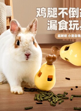 兔子玩具解闷不倒翁漏食益智玩具发泄荷兰猪豚鼠互动寻宝啃咬玩具