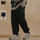 男装 秋季 330g重磅加绒卫裤 NMAX大码 纯色运动收脚口宽松休闲裤