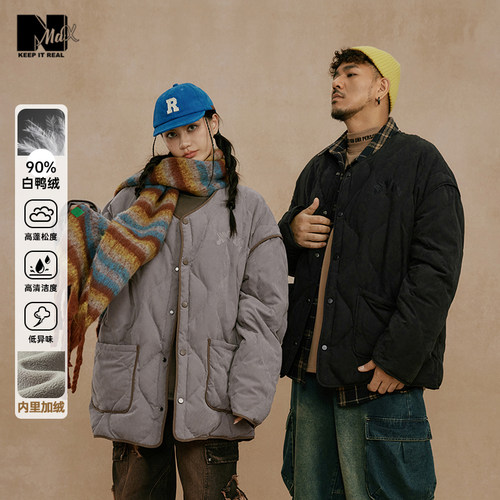 2023冬重工刺绣短款羽绒服