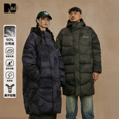羽绒服大身扎染外套 冬极寒加厚户外运动中长款 NMAX大码 男装