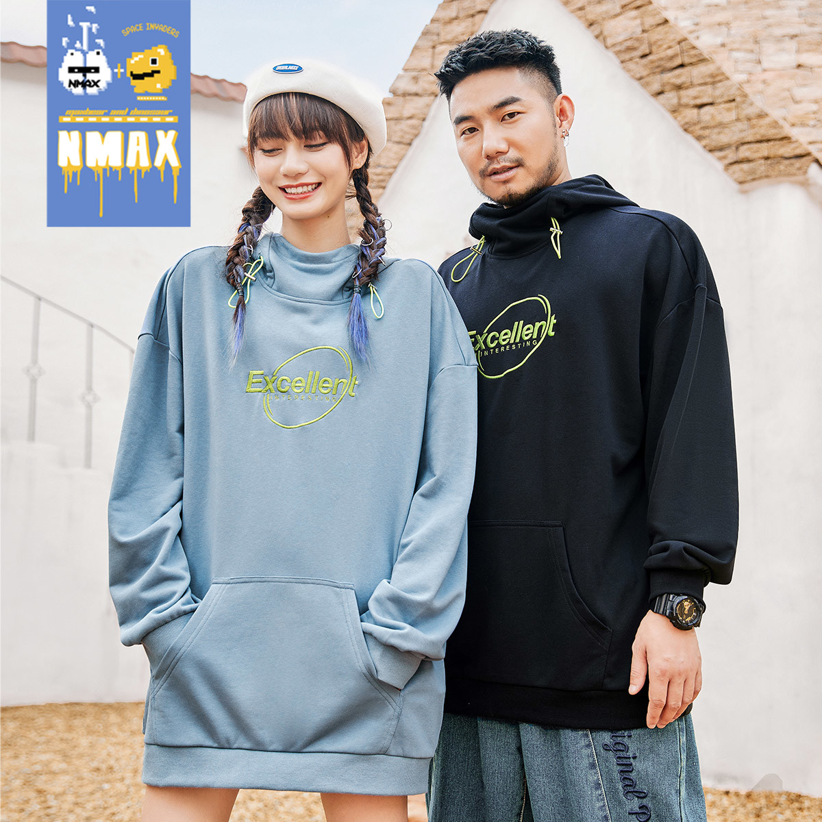 nmax原创设计连帽衫加大长袖卫衣