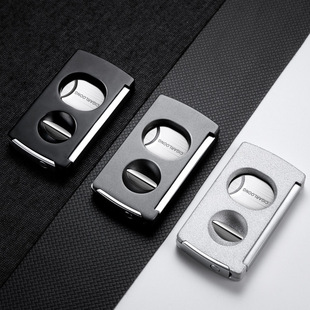 雪茄刀三合一多功能雪茄剪锋利不锈钢顺滑刀刃雪茄V型剪带雪茄钻