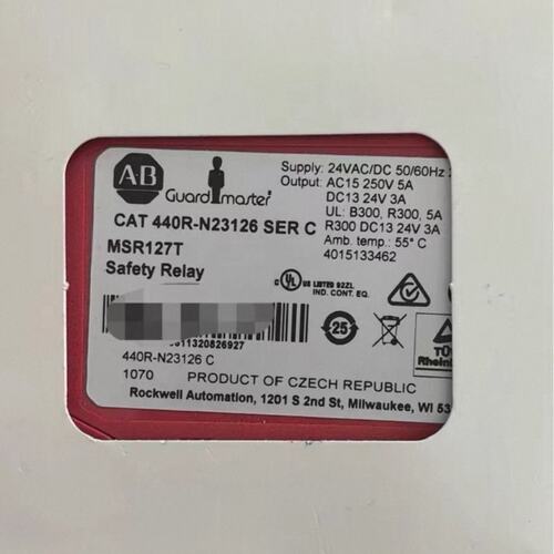 议价Allen-Bradley安全继电器MSR127T440R-N23126MSR127TP