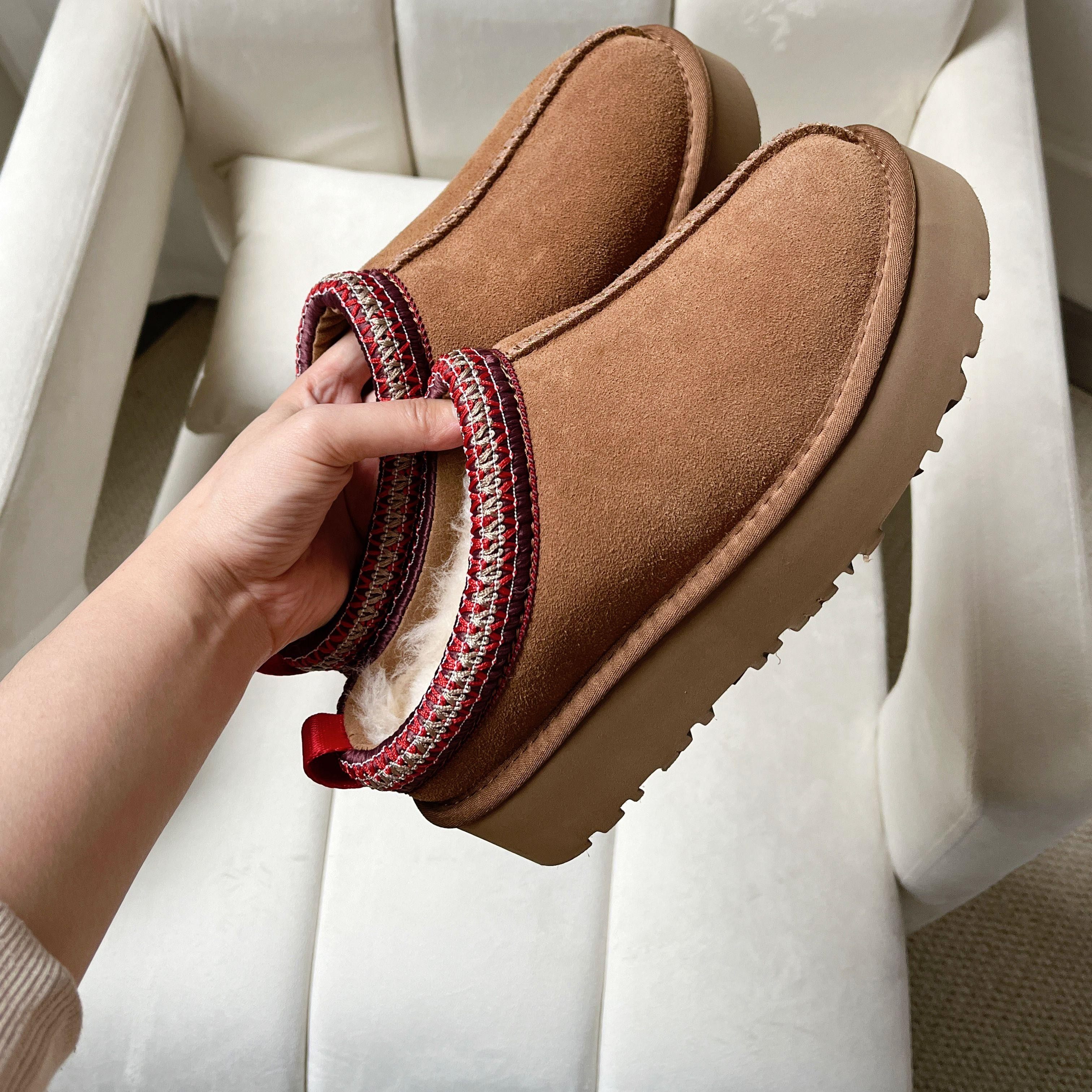 厚底民族风羊皮毛一体增高短筒雪地靴2024冬新款女河南桑坡村保暖,女鞋,时尚雪地靴,淘宝优惠券,粉丝福利购,淘宝优惠卷