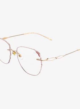 巴苏时尚眼镜S1302W无框近视眼镜女润系