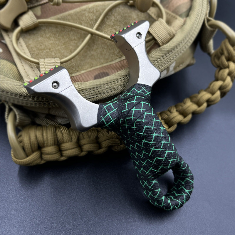 战斧高精准锁喉304不锈钢免绑快压户外大威力弹弓成人玩具弓