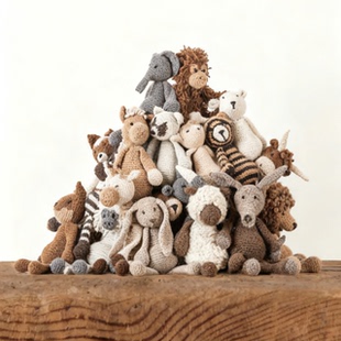 （自动发货）钩针编织电子书四十个动物玩偶编织外文教程pdf