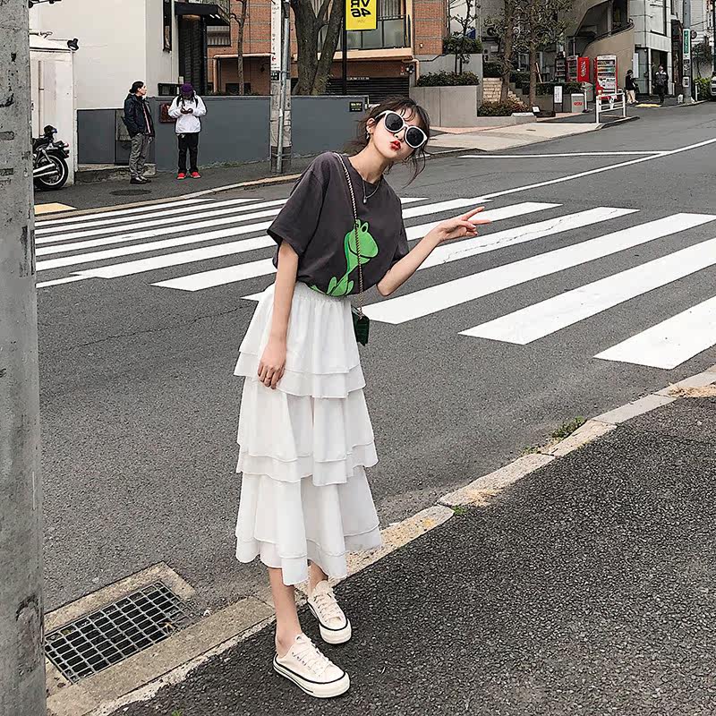 2019大码女装夏装胖女人遮肚显瘦蛋糕连衣裙洋气套装胖妹妹两件套|ruв категории Женская одежда, женской одежды - от Buy2taobao.com для оказания профессиональной услуги покупки агента Taobao