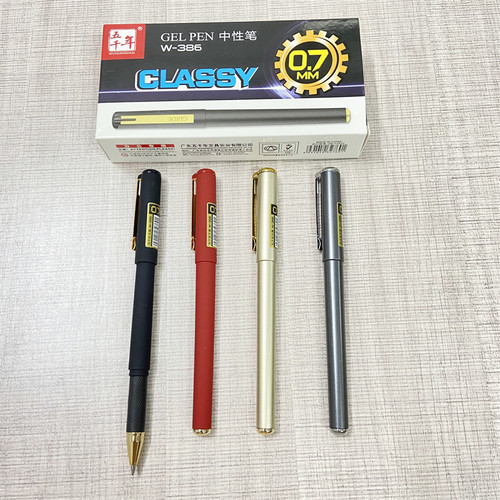 五千年盖帽练字笔塑料杆12支