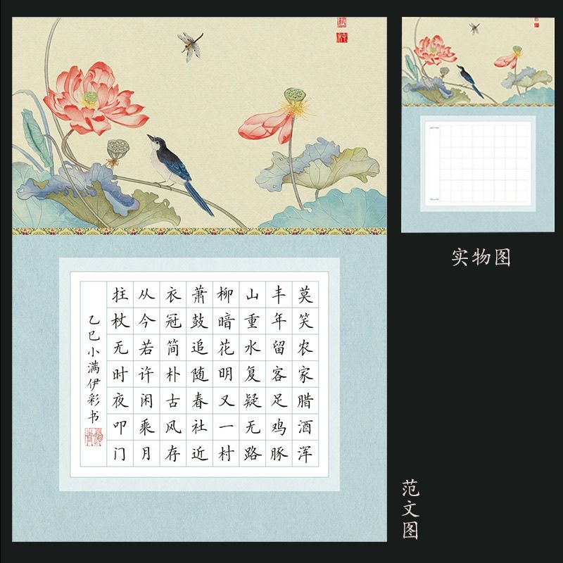 标准A4硬笔书法作品纸56格方格