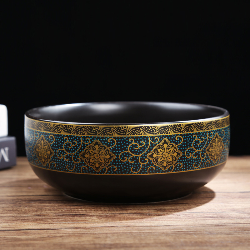 创意中式仿古陶瓷烟灰缸大号 家用客厅多功能垃圾收纳果皮艾灸缸