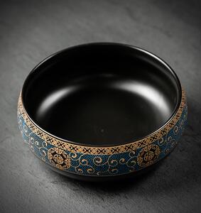 陶瓷烟灰缸大号 家用中式复古办公室多功能茶渣废水缸 茶洗水盂缸