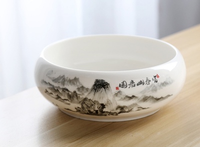 陶瓷烟灰缸大号家用复古中国风