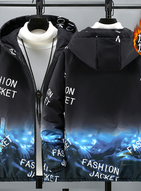 棉衣男青少年二棉外套夹棉冬装初中学生薄款棉服男孩大童运动棉袄