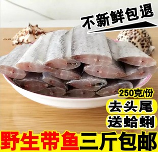 海鲜水产 鲜活带鱼新鲜大带鱼段刀鱼白带鱼中段 冷冻野生海鱼鱼段