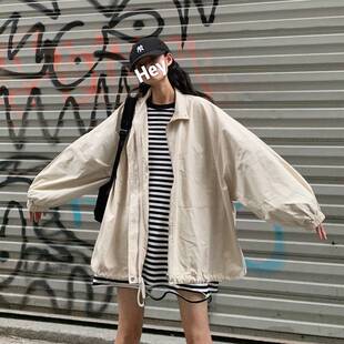 hiphop学生防晒衣女防紫外线ins超火炸街复古美式 外套bf 新款 夏季