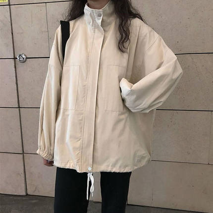 外套女2026早春新款美式复古温柔风中学生气质街头慵懒风bf上衣潮
