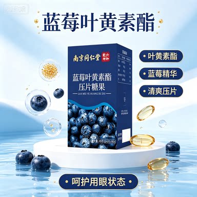 游戏眼累】同仁堂蓝莓叶黄素酯片