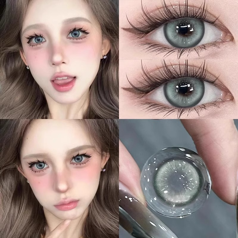 美瞳日抛30片绿色cos女混血正品10片次抛隐形眼镜大直径一次性st