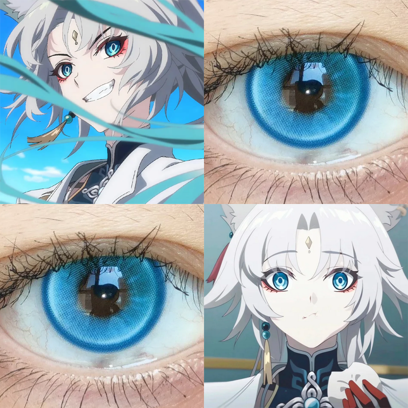 飞霄cos美瞳崩坏星穹铁道半年抛大直径蓝色隐形眼镜正品漫展佳WE