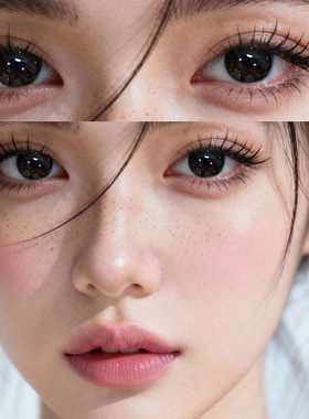 泪眼婴儿黑色美瞳半年抛日常款隐形眼镜一年抛官方正品旗舰店ftb