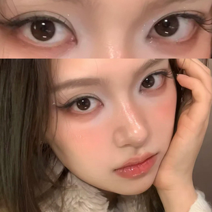 发光泡泡美瞳半年抛大直径14.2自然高颜值彩色隐形眼镜一年抛ftb